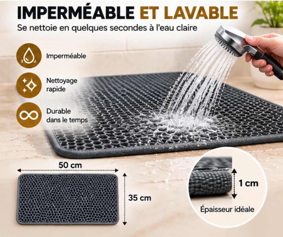Tapis pour récupérer les grains de litière du chat Furléo