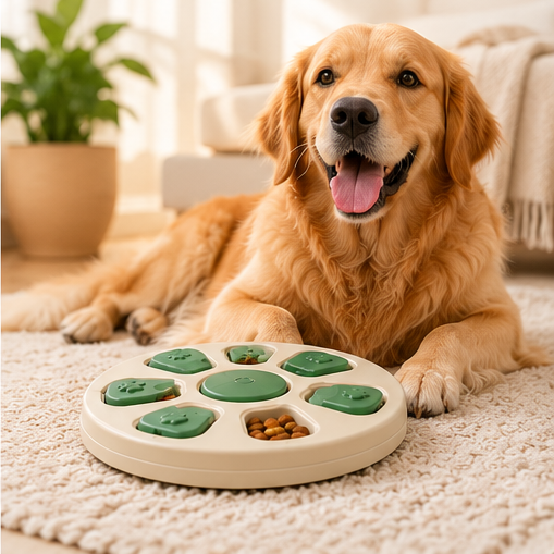 Furléo Puzzle avec chien à la maison