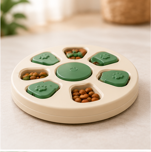 Vue du Furléo Puzzle pour chien avec compartiments à friandises
