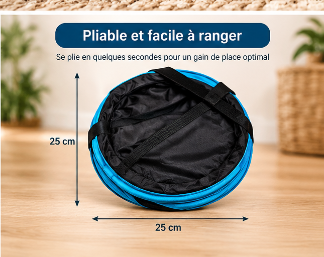 Tunnel pour chat Furléo plié pour le rangement