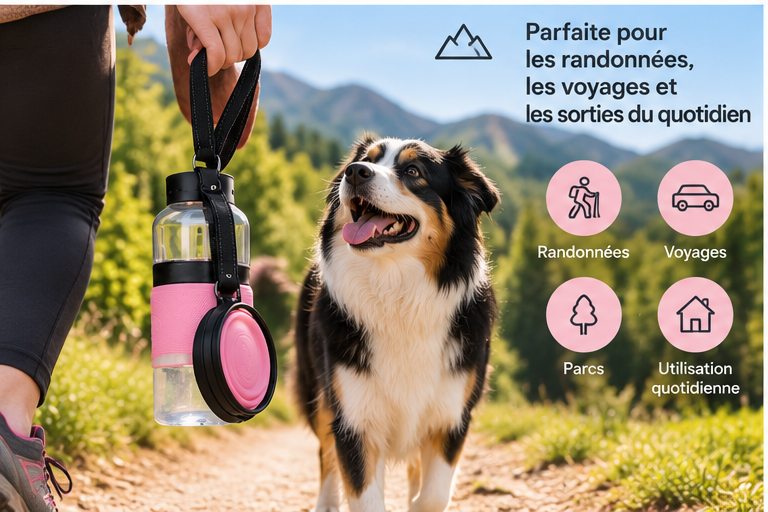 Gourde Furléo transportée pendant une promenade