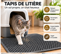 Chat utilisant le tapis de litière double couche Furléo